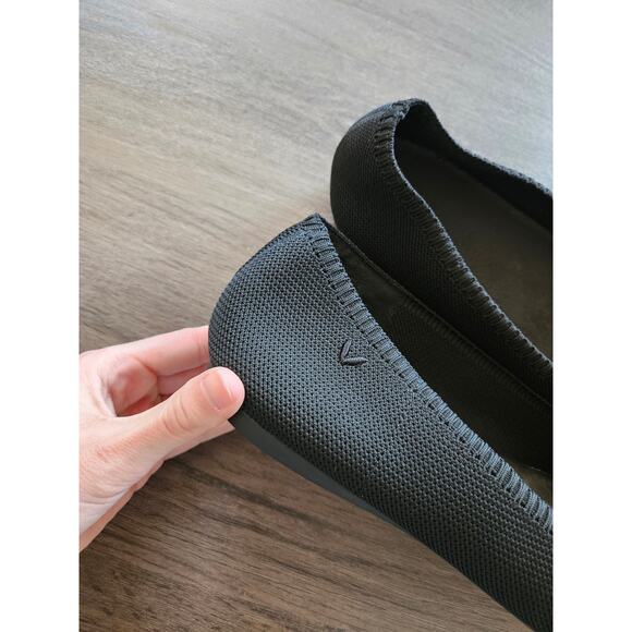 Vivaia Black Pointed-Toe Ballet Flats EU Size 43 / US Size 11 - Picture 8 of 10